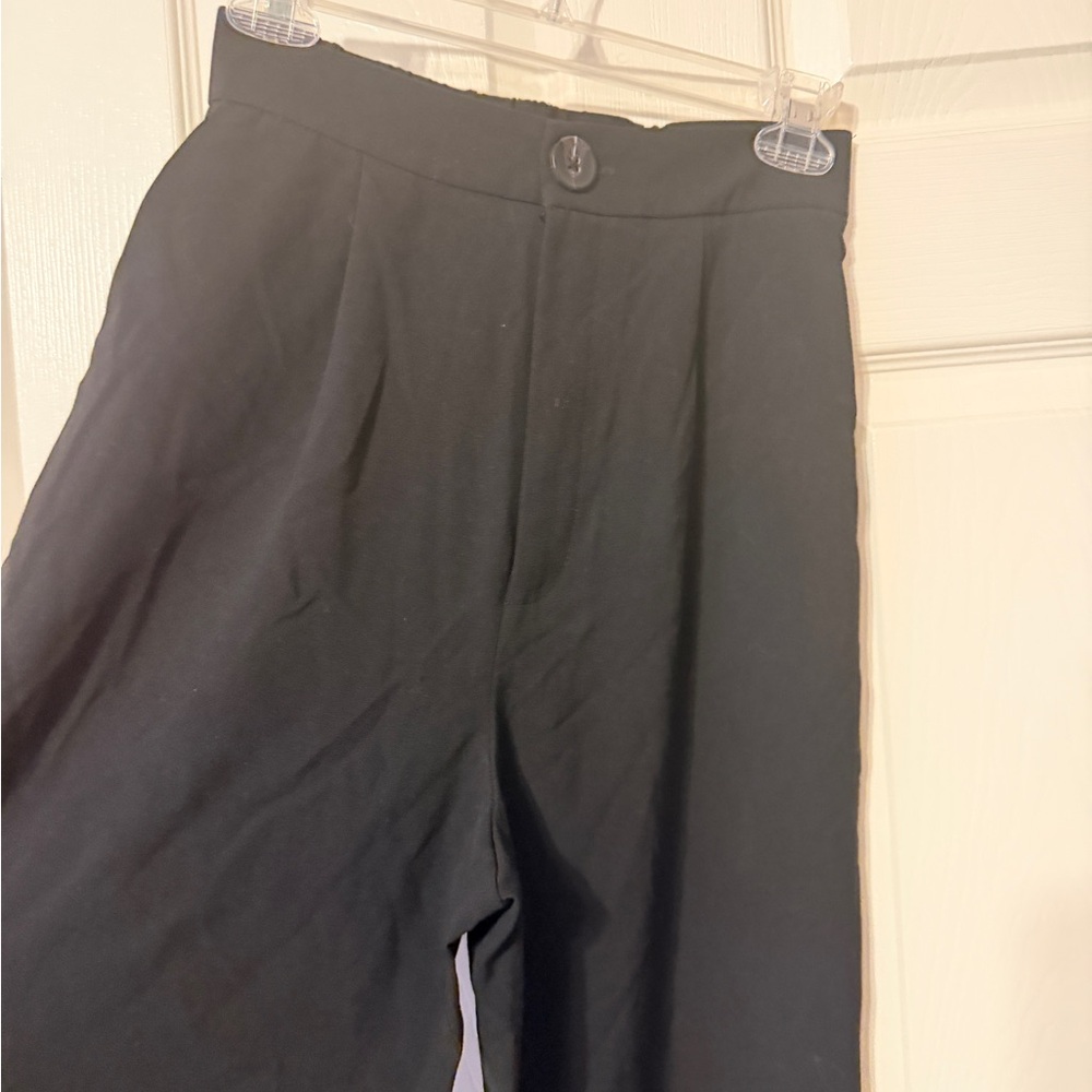 Stradivarius Black Wide Leg Women's Pants - Picture 5 of 5
